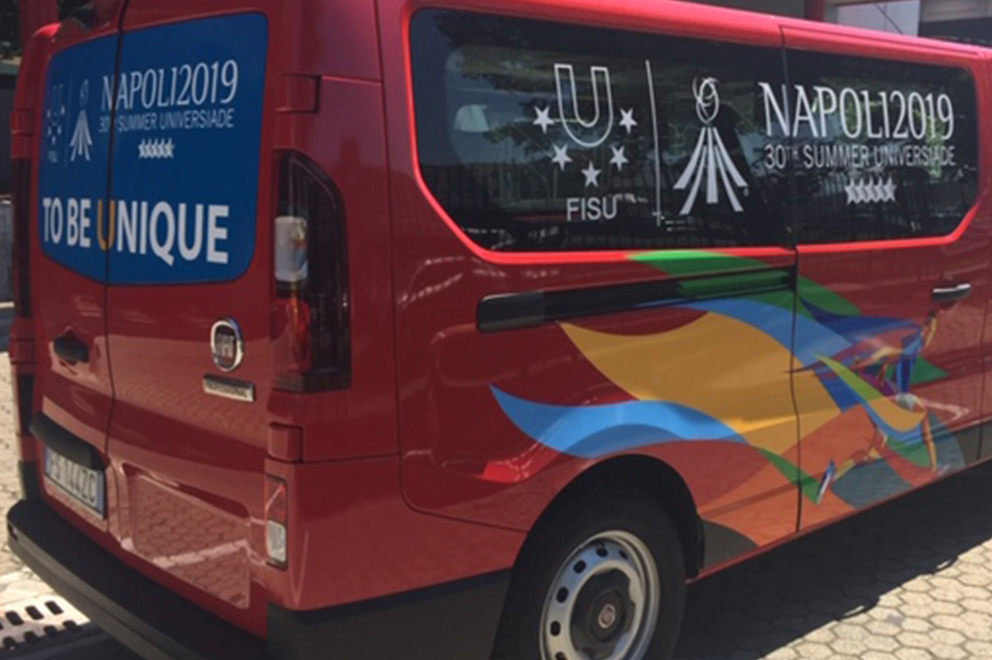 SEL supply the van for the torch relay of the Universiade 2019